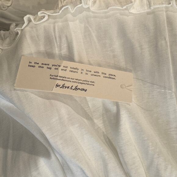 For Love & Lemons Whipped Cream Bow Detail Taffeta Minidress Size Small - Picture 13 of 16